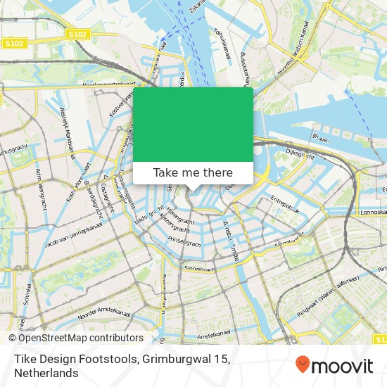 Tike Design Footstools, Grimburgwal 15 kaart