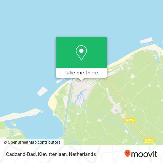 Cadzand-Bad, Kievittenlaan kaart