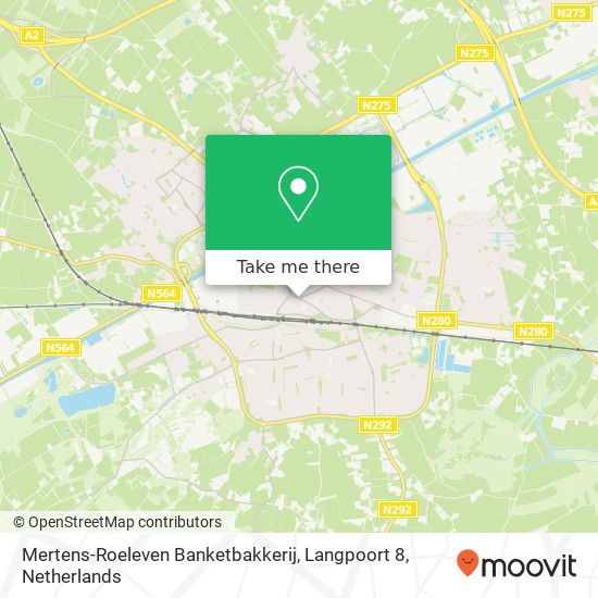 Mertens-Roeleven Banketbakkerij, Langpoort 8 kaart