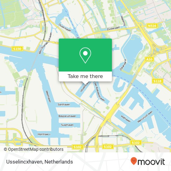 Usselincxhaven kaart