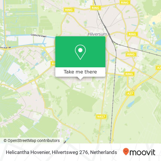 Helicantha Hovenier, Hilvertsweg 276 kaart