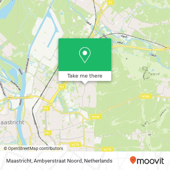 Maastricht, Ambyerstraat Noord kaart