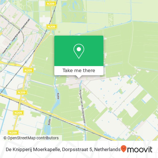 De Knipperij Moerkapelle, Dorpsstraat 5 kaart