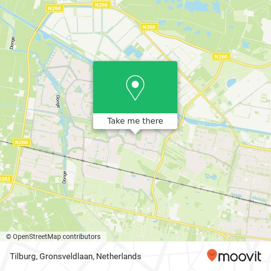 Tilburg, Gronsveldlaan kaart