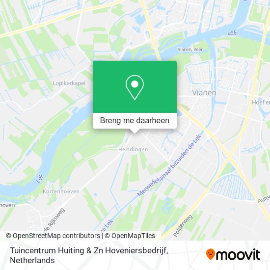 Tuincentrum Huiting & Zn Hoveniersbedrijf kaart