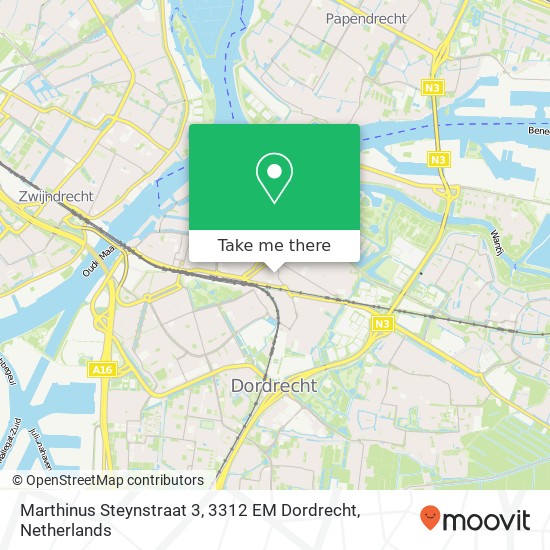 Marthinus Steynstraat 3, 3312 EM Dordrecht kaart