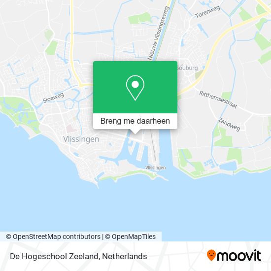 De Hogeschool Zeeland kaart