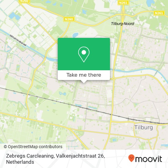 Zebregs Carcleaning, Valkenjachtstraat 26 kaart