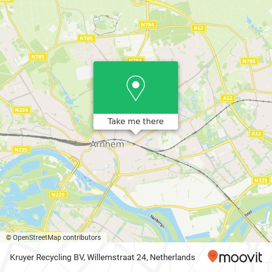 Kruyer Recycling BV, Willemstraat 24 kaart