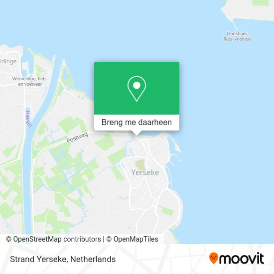 Strand Yerseke kaart