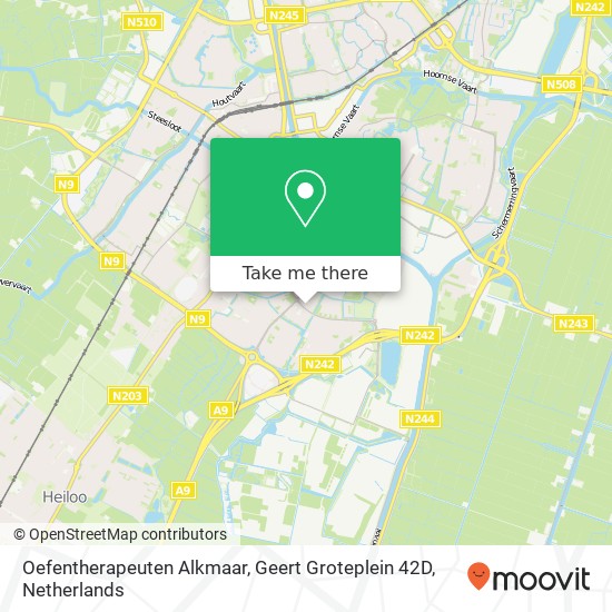 Oefentherapeuten Alkmaar, Geert Groteplein 42D kaart