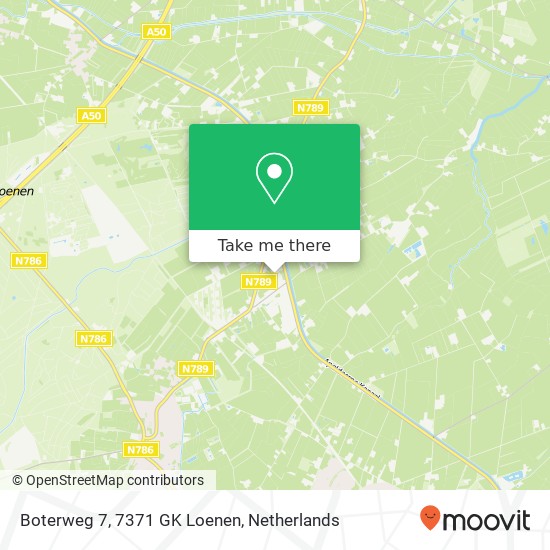 Boterweg 7, 7371 GK Loenen kaart