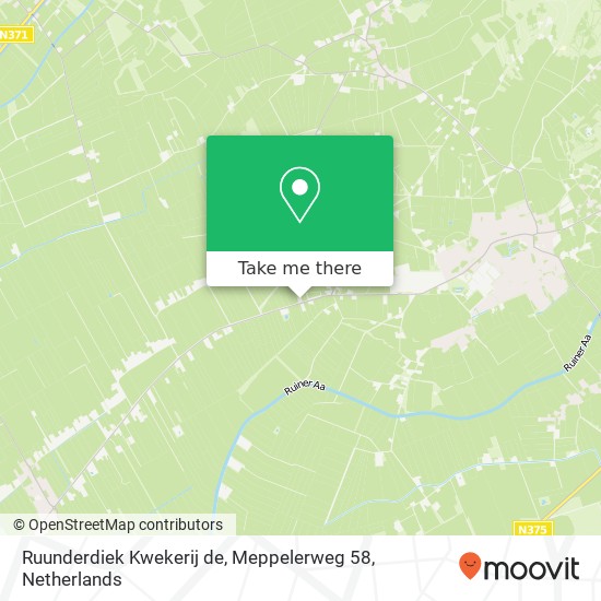 Ruunderdiek Kwekerij de, Meppelerweg 58 kaart