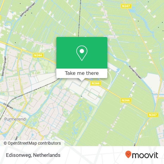 Edisonweg, 1446 TT Purmerend kaart