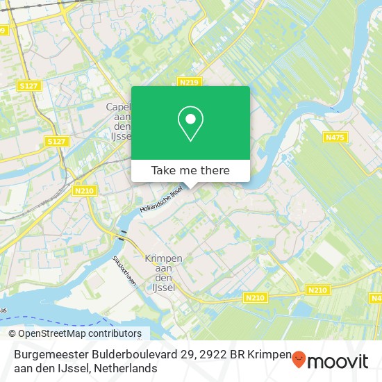 Burgemeester Bulderboulevard 29, 2922 BR Krimpen aan den IJssel kaart