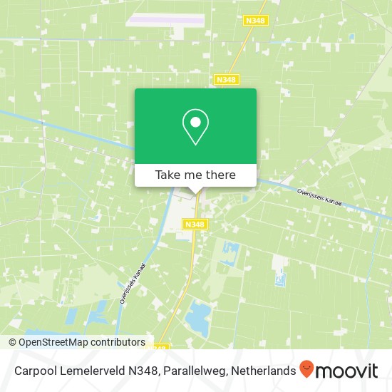 Carpool Lemelerveld N348, Parallelweg kaart