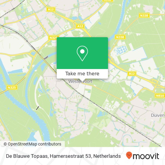 De Blauwe Topaas, Hamersestraat 53 kaart