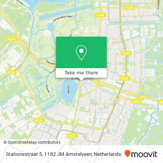 Stationsstraat 5, 1182 JM Amstelveen kaart