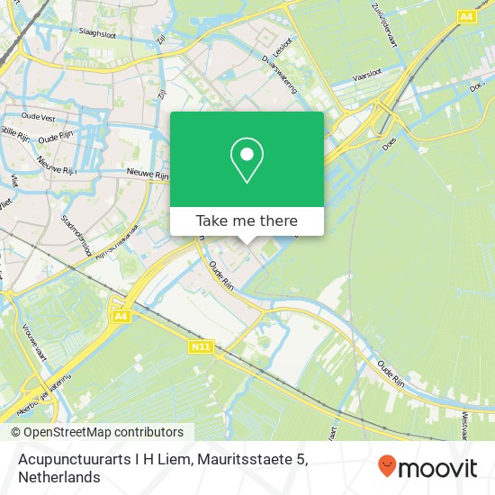 Acupunctuurarts I H Liem, Mauritsstaete 5 kaart