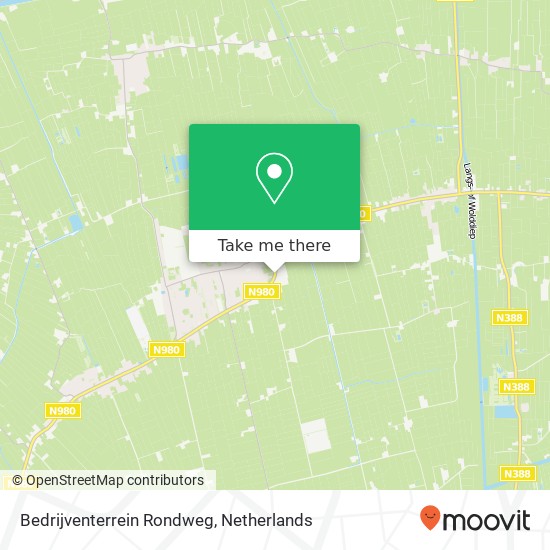 Bedrijventerrein Rondweg kaart