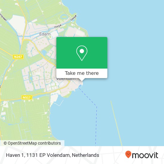 Haven 1, 1131 EP Volendam kaart