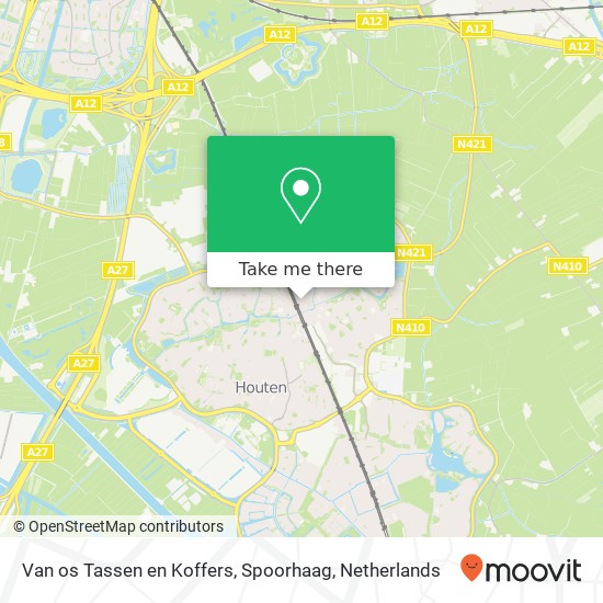 Van os Tassen en Koffers, Spoorhaag kaart