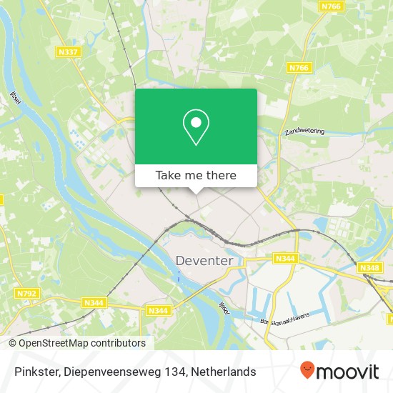 Pinkster, Diepenveenseweg 134 kaart