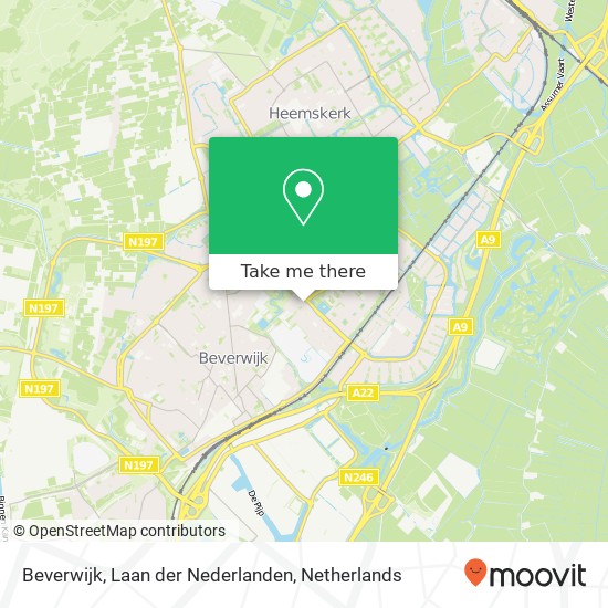 Beverwijk, Laan der Nederlanden kaart