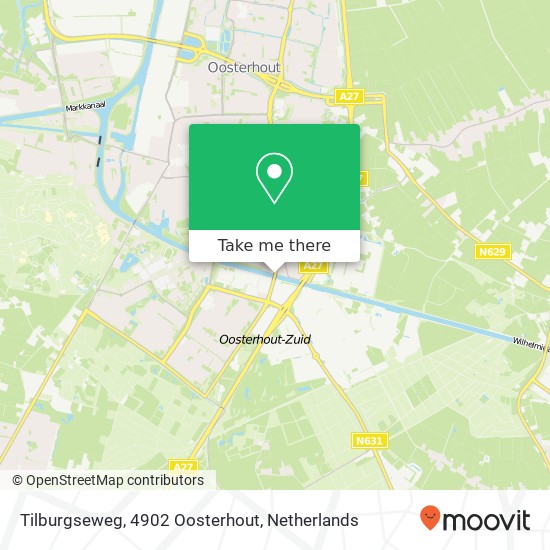 Tilburgseweg, 4902 Oosterhout kaart