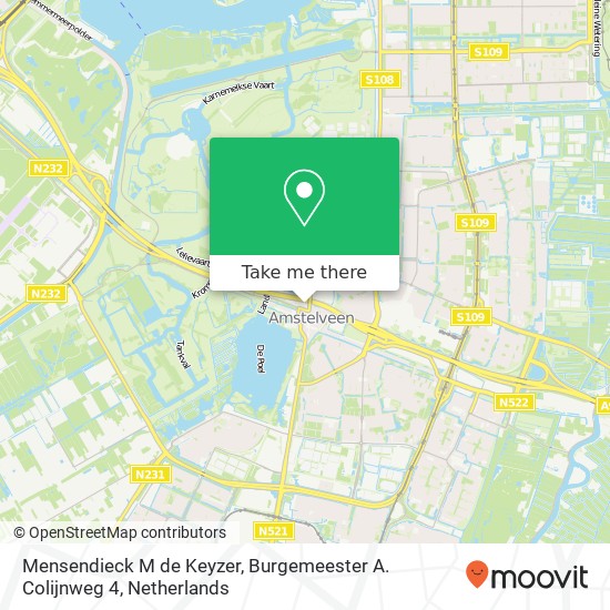 Mensendieck M de Keyzer, Burgemeester A. Colijnweg 4 kaart