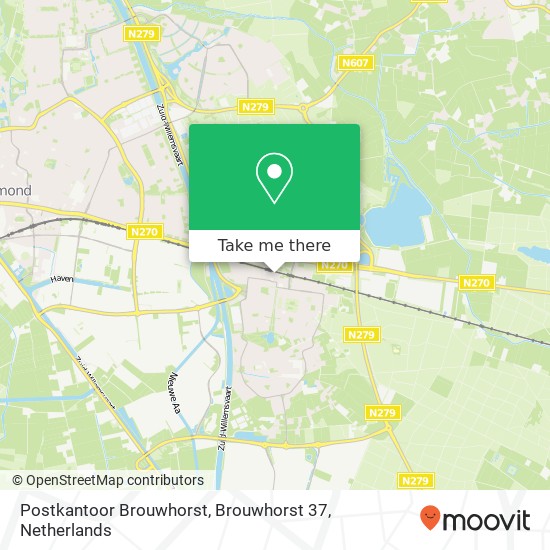 Postkantoor Brouwhorst, Brouwhorst 37 kaart