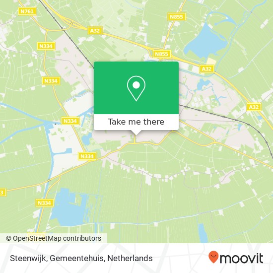 Steenwijk, Gemeentehuis kaart