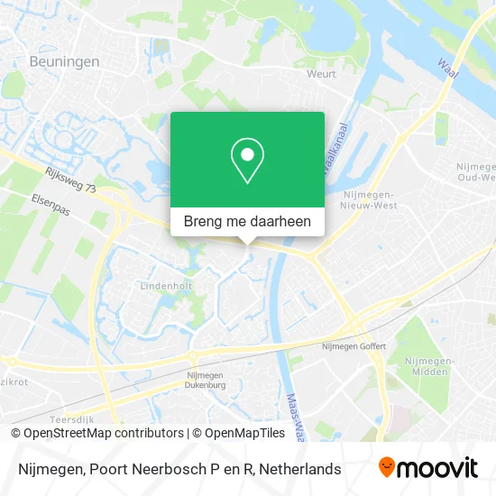 Nijmegen, Poort Neerbosch P en R kaart