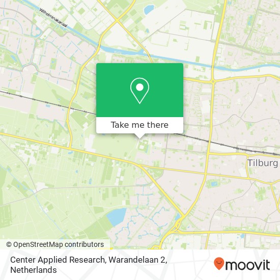 Center Applied Research, Warandelaan 2 kaart