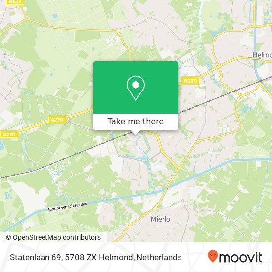 Statenlaan 69, 5708 ZX Helmond kaart