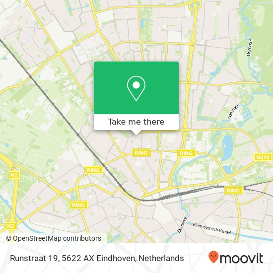 Runstraat 19, 5622 AX Eindhoven kaart