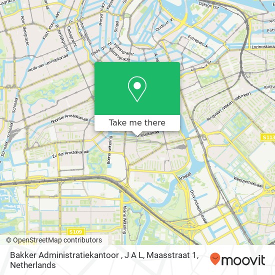 Bakker Administratiekantoor , J A L, Maasstraat 1 kaart