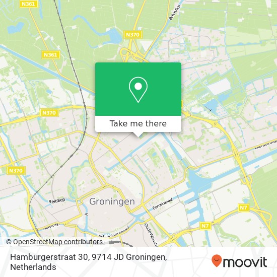 Hamburgerstraat 30, 9714 JD Groningen kaart