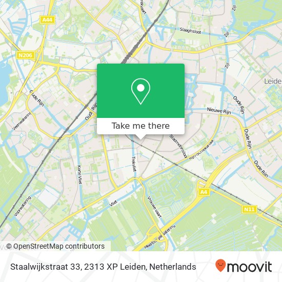 Staalwijkstraat 33, 2313 XP Leiden kaart