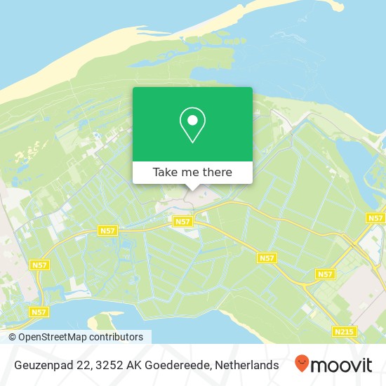 Geuzenpad 22, 3252 AK Goedereede kaart