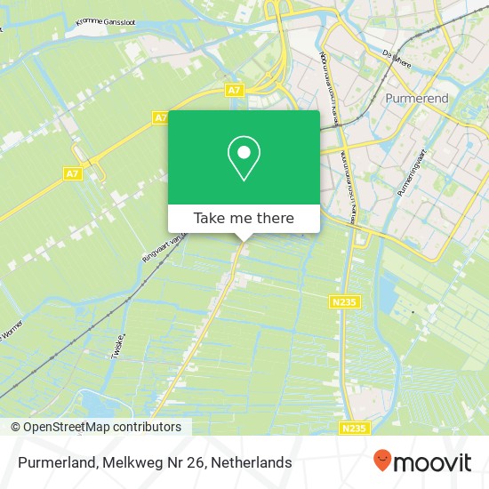 Purmerland, Melkweg Nr 26 kaart