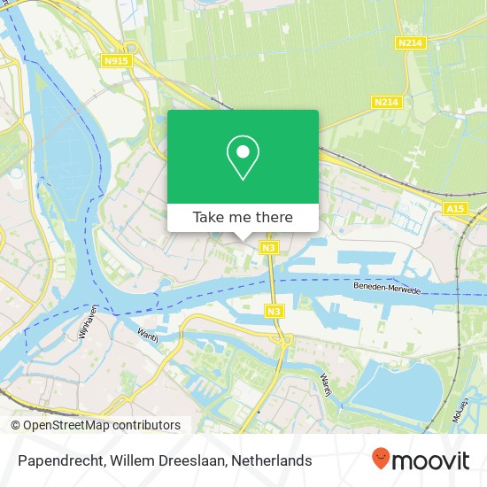 Papendrecht, Willem Dreeslaan kaart