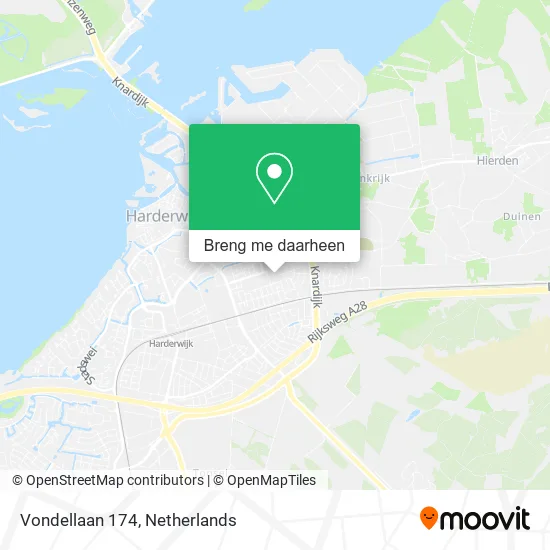 Vondellaan 174 kaart