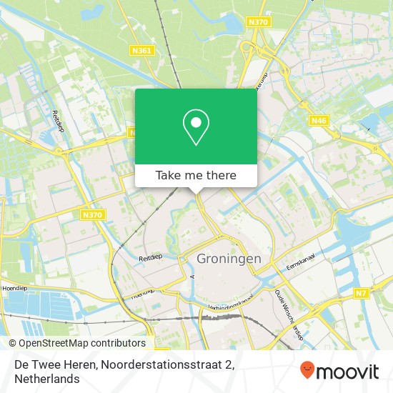 De Twee Heren, Noorderstationsstraat 2 kaart
