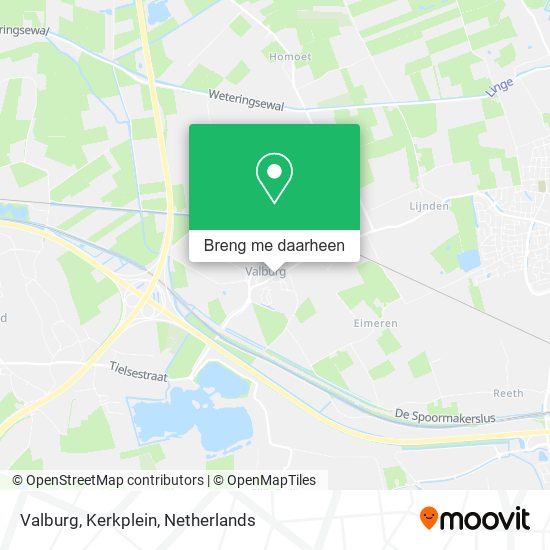 Valburg, Kerkplein kaart