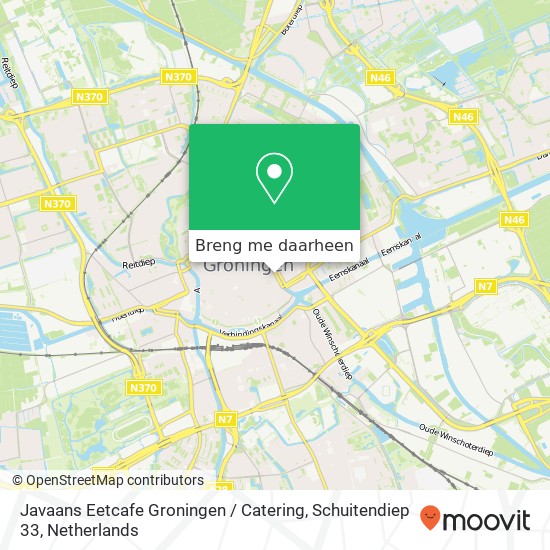 Javaans Eetcafe Groningen / Catering, Schuitendiep 33 kaart