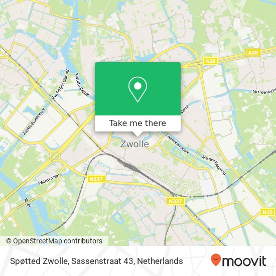 Spøtted Zwolle, Sassenstraat 43 kaart