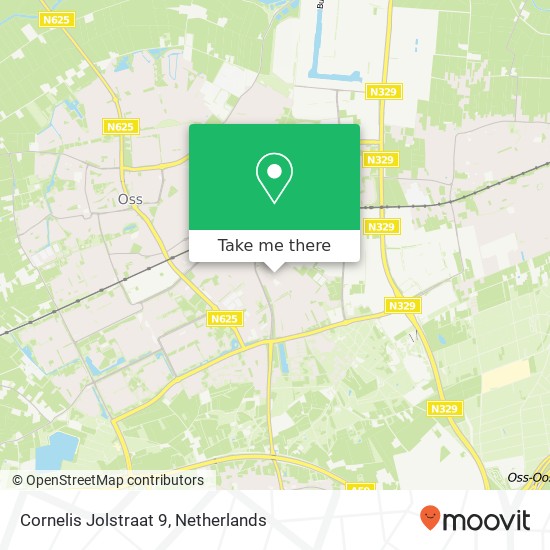 Cornelis Jolstraat 9, 5342 TT Oss kaart