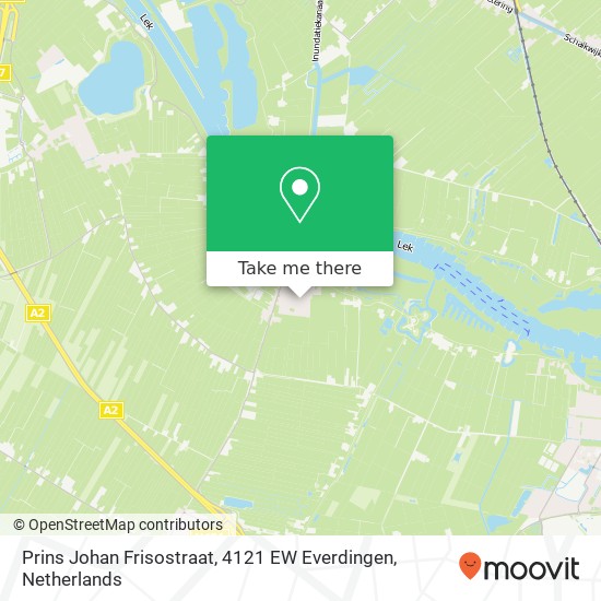 Prins Johan Frisostraat, 4121 EW Everdingen kaart