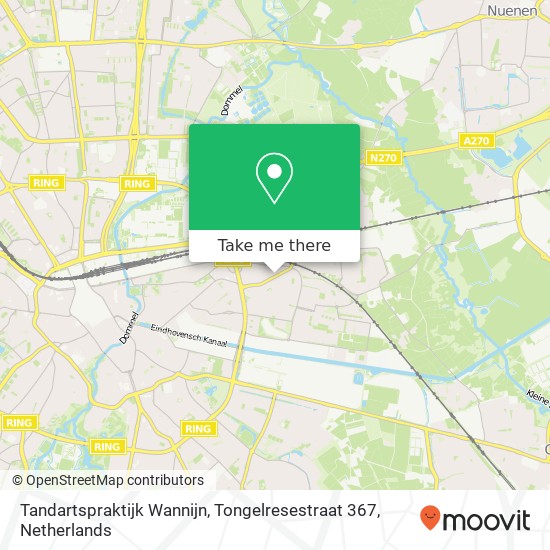 Tandartspraktijk Wannijn, Tongelresestraat 367 kaart